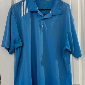 Adidas Men's Polo Shirt in Vibrant Blue